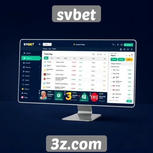 Interface de usuário do site svbet